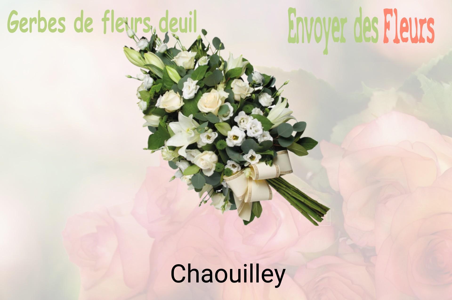 Gerbe de fleurs de deuil livrée à Chaouilley